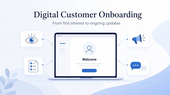 Digital onboarding welcome page flow